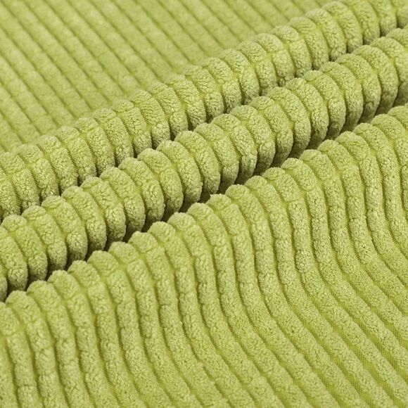 Corduroy Corn Striped Throw Pillow Cover Cushion Cover 12" x 18" Light Green - Picture 6 of 6